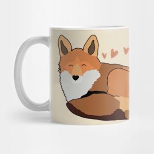 Fox and Hearts Mug